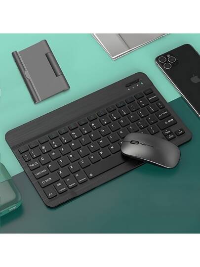 Kit Teclado E Mouse Bluetooth 5.2 Compatível Pc IOS e ANDROID