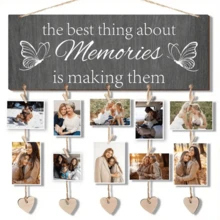 1 Set Hanging Photo Frame, Record Family Memories, Thank You Gift, Housewarming, Christmas Gift, Warm Home Wall Decor, Room Decor, Living Room Decor - Multicolor - View 7