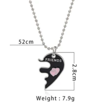 Aeragaggerg  Seeds Cross-Border European And American Unicorn Letter Necklace Inlaid With Diamonds And Love Splicing Couple Best Friend Clavicle Chain Female Wholesale