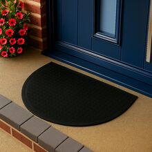 DuVlo Non-Slip Semicircle Outdoor PVC Mat 40x60 - Black - View 1