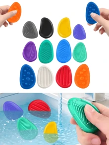 6pcs Sensory Soothing Stones, Soft Textured Fidget Toys, Suitable For Teens - Relieve Anxiety And Stress, For Students, Soft Textured Calming Stones, Stress Relief Toys, Sensory Toys, Party Favors, Valentine's Day Gifts - Multicolor - View 8