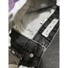 Women's Wide Leg Black Pants, Kids' Youth Denim, Stylish, Pocket Cargo Premium - màu đen - Xem 4