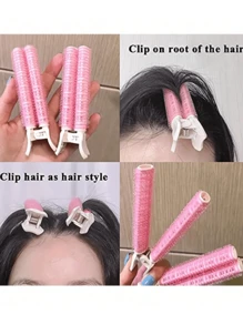 1个带发根夹的蓬松卷发器，无需加热即可快速卷曲刘海，是返校、旅行和度假的必备单品。适用于卷发、卷发梳、卷发器、卷发产品、卷发棒、卷发器、发型师、卷发器、卷发产品、卷发器 - 彩色 - 查看 2