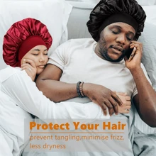 Satin Cap For All Hair Types | Adjustable - Similar To A Nightcap To Prevent Flyaways And Breakage (Curly/Straight/Extensions) - Vibrant Color, Comfortable Style, Durable Polyester, Hair Care Essentials | Vibrant Nightcap | Smooth Texture, Shower Cap