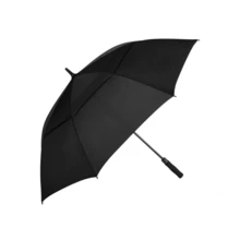 1pc Automatic Open Extra Large Golf Umbrella, Double-Layer Canopy Ventilated Windproof Oversized Straight Handle Rain Umbrella, Waterproof - Multicolor - View 7