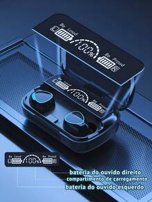 M10 Bluetooth 5.1 Wireless Earphone TWS Stereo Headset With Power Bank Charging Pod - Rose - View 6