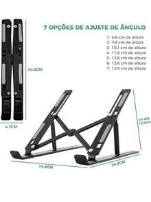 Laptop Stand - Foldable Iron Notebook Stand - 黑色 - 查看 5