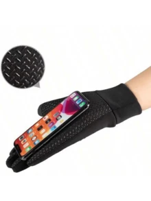 1 Pair Winter Warm Gloves, Anti-Slip Touchscreen, Unisex, Thick Fleece Lining, Windproof, Cold-Proof, Waterproof, Suitable For Cycling, Outdoor Sports, Autumn/Winter Seasons And Various Occasions. - Multicolor - View 4