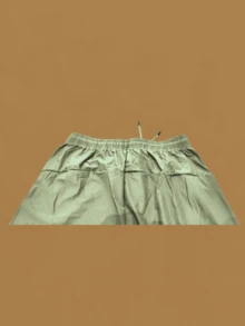Women's Polyester Tie Pants - 軍綠色 - 查看 3