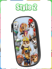 Caja de útiles escolares con diseño de dibujos animados de , bolsa de papelería de gran capacidad, estuche para lápices, bolsa de papelería linda de tela