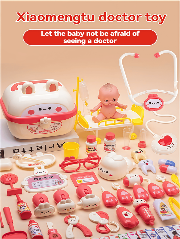 1 Set Kids Doctor Pretend Play Toy Set, Fun & Educational Nurse Doctor Role Play, Realistic Sound & Light Medical Instruments, Interactive Toys For Boys & Girls, Birthday/Party Gifts, Random Accessories & Colors