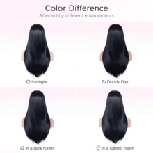 Peluca negra con flequillo para mujeres, peluca negra larga y recta resistente al calor, peluca sintética para uso diario, fiesta, Halloween y cosplay de 24 pulgadas