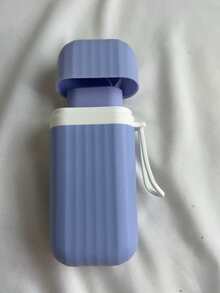 1 pezzo Ombrello a capsula, ombrello nero in gomma antivento e parasole, compatto e portatile, resistente ai raggi UV, ombrello parasole.