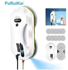 PuRuiKai Automatic Electric Robot Window Cleaner, 65dB Low Noise, Remote Control, Smooth Vacuum, EU Plug, Household Smart Round Window Cleaning Robot - EU C Type Plug(220-240V) - View 4