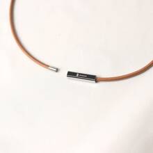 BLKSMTH "Golden Cube" Gold-Plated Leather Women's Necklace