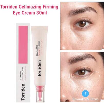 Torriden Kbeauty Korean Skincare Cellmazing Firming Eye Cream 30ml, Reduces Fine Lines, Puffiness & Dark Circles, Boosts Elasticity, Smooths Tresses, Multi-Area Treatment, Party, Autumn, Halloween And Christmas Essentials