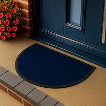 DuVlo Non-Slip Semicircle Outdoor PVC Mat 40x60 - 藍色 - 查看 1