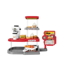 71Pcs Kids Fast Food Playset Caterer Kitchen Toy Set - Red - View 7