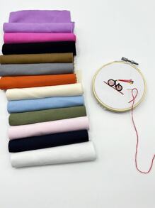قماش التطريز المقطع مسبقًا 30 * 30 سم ، مادة ناعمة ، 12 خيارًا للألوان - أبيض ، بيج ، وردي ، أسود ، رمادي ، فوشيا ، أزرق داكن ، أخضر ، أزرق سماوي ، بنفسجي ، برتقالي ، كاكي ، للتطريز والتطريز اليدوي