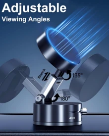 New 2026 Magnetic Vacuum Suction Cup Phone Holder, Suitable For Cars And Homes. This Vacuum Suction Cup Phone Holder Features A Foldable Design, Is Universally Compatible With IPhones And Android Devices, And Is Suitable For All Car Models. It's An Adjustable Car Phone Holder With 360-Degree Rotation, An Interior Accessory, And Has A Smooth Surface. A Perfect Mother's Day Gift - 黑色 - 查看 6