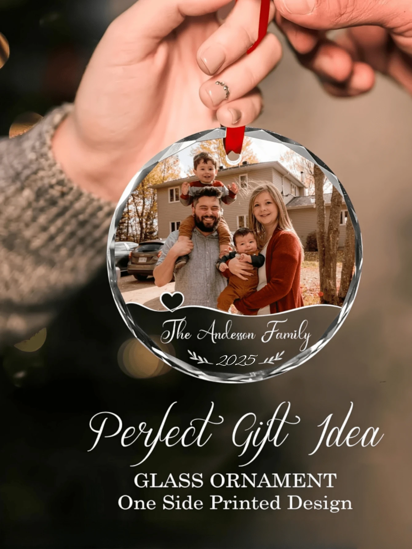 1pc Personalized Children's Photo Acrylic Pendant, Halloween, Christmas Decoration - Customized Acrylic Photo Car Pendant, Back To School - Multicolor - View 1
