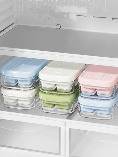 Bandeja de gelo, molde para fazer gelo faça você mesmo, bandejas de gelo de silicone com tampa, molde para fazer gelo para uso doméstico