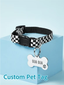 PETSIN 1pc Customized Personalized Pet Name,Dog Tag, Dog ID Tag, Dog Name Tag, Custom Dog Tag, Engraved Dog Tag, Black Dog Tag Personalized For Dogs, Bone Dog Tag,Beautiful Memory Gifts For Dad On Father's Day Ornamental Stylish,Vintage,Contracted,Cute,Cuties Unique,Customized Christmas Decor,Dog Name/ID Tags Personalized,Treasure Finds Ideal Gifts For Him Her,Family,Friends,Pet Lovers,Pet For Anniversaries,For Birthdays,For Christmas,For Housewarming,For Fall/Autumn/Winter - Silver - View 1