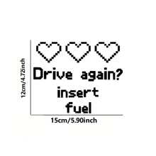 1 件“再次驾驶？加油”乙烯基贴纸 - DIY 装饰汽车零件、油箱、复古、游戏 - 易于粘贴和移除