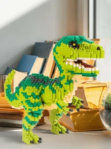 1 pieza Dinosaurio de la era Jurásica 1500 piezas Kit de construcción 3D creativo y educativo, juego de bloques de construcción para descompresión, decoración ideal para amantes de los dinosaurios, regalo para fiestas y cumpleaños