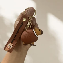 1pc Shanhaijing Keychain, Wooden Stick Man Funny Pendant, Big Foot Tree Shark Plush Doll, Creative Cartoon Figurine, Children's Doll, Small , Student Backpack Accessory, National Style Cultural Creative Item Halloween Accessories Teachers Day Christmas Gift Ideas Bag Accessories Lanyards With Id Holder Car Accessories Bag Charms