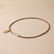 BLKSMTH "Golden Cube" Gold-Plated Leather Women's Necklace