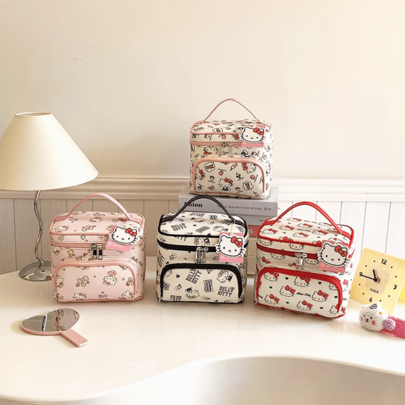 1PC Writing Case, Travel Makeup Bag, Desktop Storage Box, Large Capacity Light Weight Toiletry Handbag Bath Shower Bag,Multifunctional Cosmetic Organizer,Cute Handbag Wallet Pouch Case, Portable Cosmetics Brush Storage Clutch With Zipper Closure