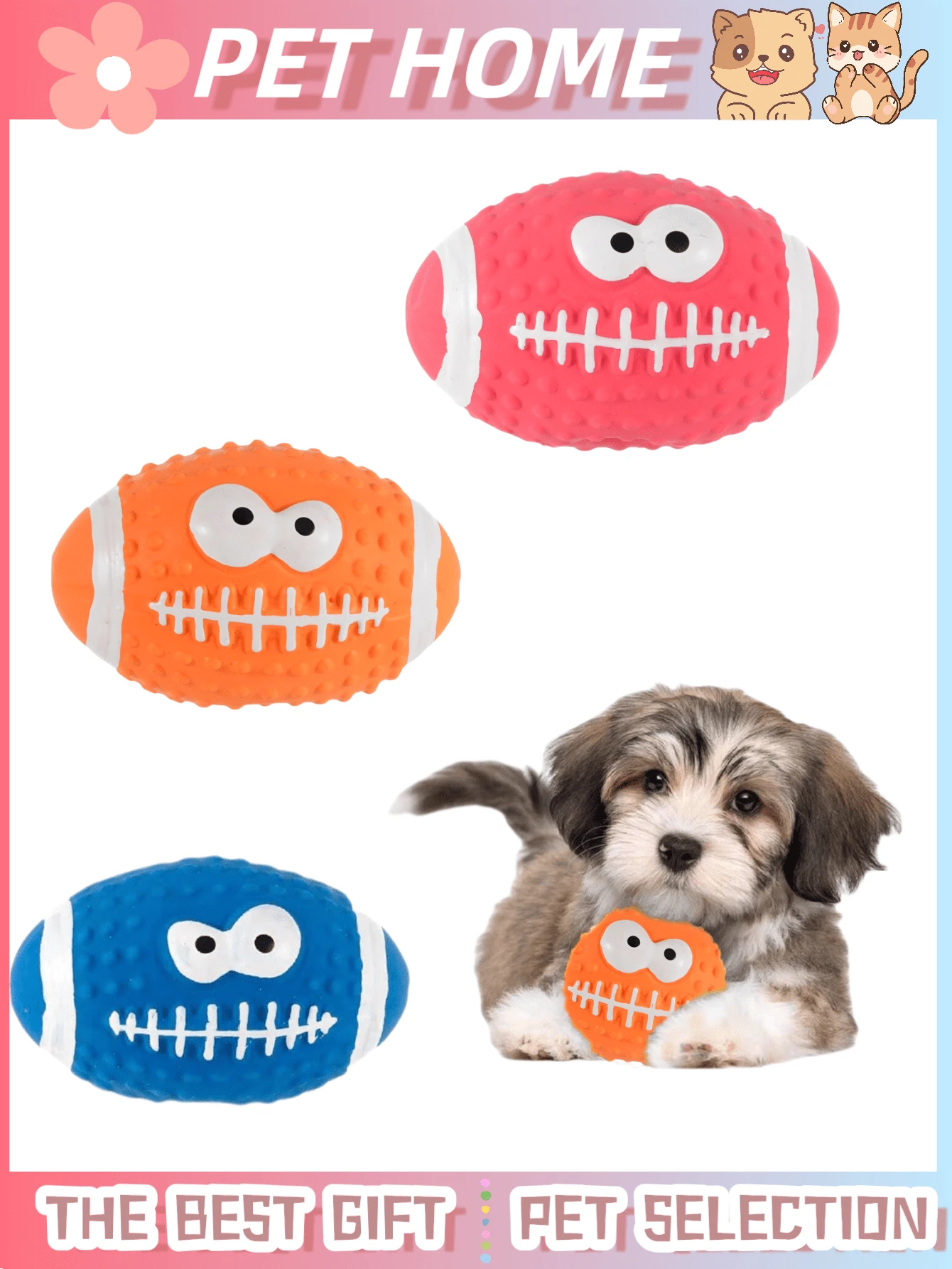Pet Sound Ball, Press Able Pet Toys, Pet Interactive Toys, Pet Bite Toys, Pet Sound Toys, Bouncing Balls, Squeaking Cat Toys, Dog Toys, Cat And Dog Supplies, Happy Puppy Games, Happy Puppies, Dog Supplies, Cat Supplies, Dog Accessories, Pet Supplies For Happy Interactive Games - Find The Fun Of Happy Pets, Interactive Toys For Puppies/Medium-Sized Dogs