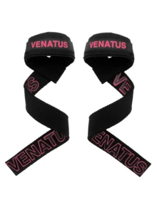 Par Straps Venatus Levantamiento Gym Correas Pesas Crossfit - Rosa - Ver 1