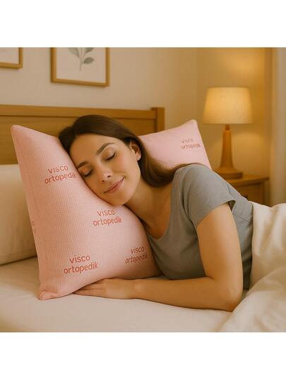 MADE IN TURKEY Visco Kussen 50x70 Cm Memory Foam Shredded Filling Katoenen Hoes 1000g Neck Back Support view 2