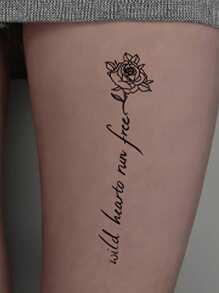 Custom Creative English Phrase Tattoo Sticker, Waterproof, Lasts 1-2 Weeks Without Glare, Suitable For Men And Women's Arms