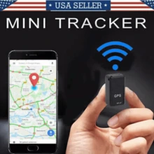 [Rastreador GPS] Rastreador GPS magnético mini en tiempo real para automóviles, recargable por USB, conectividad GSM/GPRS, diseño compacto y ligero, negro, vendedor de EE. UU. (tarjeta SIM no incluida) - Negro - Ver 1