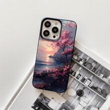 Funda protectora para phone (1 unidad) con orificios grandes, diseño de manglar. Compatible con phone 16 Pro, 16, 15 Pro, 14, 14 Plus/14 Pro, 13, 13 Pro, 12 Pro y series 11/11 Pro. Ideal para cumpleaños y celebraciones. - Negro - Ver 1