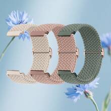 3pcs 18mm20mm22mm Braided Stretchy Solo Loop Compatible With Samsung Galaxy Watch 7 6 5 4 Band,Quick Release Watch Band Compatible With Garmin Watch/HW Watch GT/Amazfit Watch/Xiao Mi Watch/Fossil Watch/Ticwatch Smart Watch,Sport Replacement Strap Bracelets Wristband For Woman Man Summer,Watch Accessories - 20mm - View 2