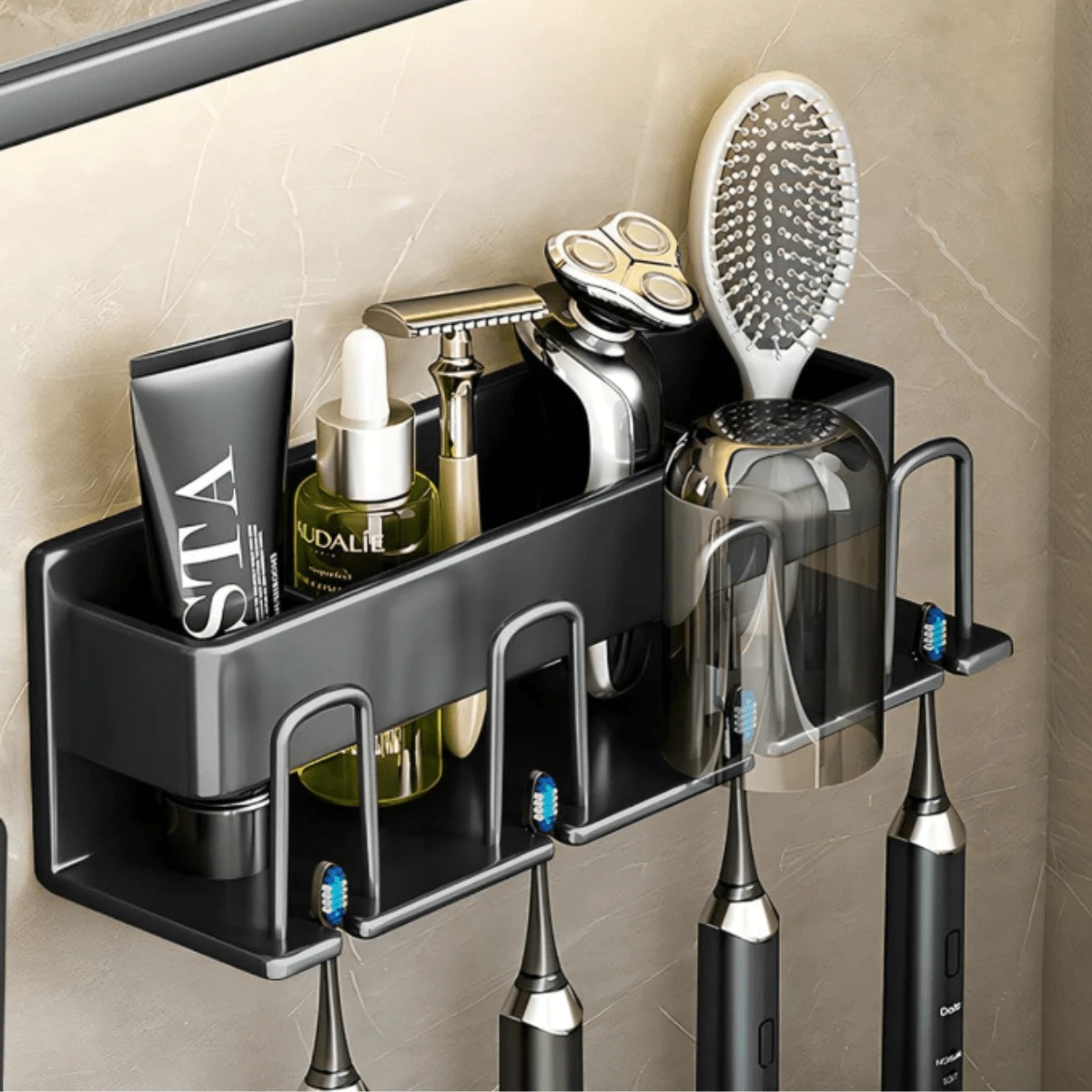 Porta escova de dentes | Suporte para escovas de dentes montado na parede Porta escova de dentes de metal Sem Furos Na Parede