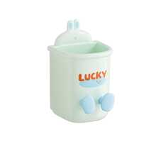 Wall Mounted Toothbrush & Rinse Cup Holder, No Drilling Required, Bathroom Organizer For Electric Toothbrush & Toothpaste