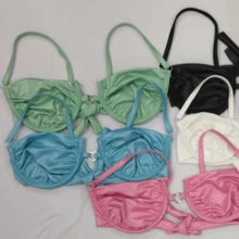 Satin Hoop Crop Top Heart Blogger - Blue - View 1