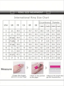 1 PC Elegant Promise Ring Set With Square Round Crimson Sparkling Water Diamond Wedding Jewelry For Bridal Party Decoration Perfect Anniversary Gift - 銀色 - 查看 5