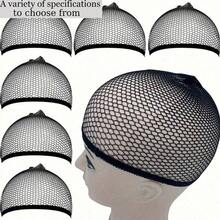 1/2/3/4/5/6/10件黑色假发帽，透气网眼假发帽，男女通用网眼假发帽，假发网，黑色防滑透气弹力尼龙假发帽套装，长假发帽，可拉伸高弹力耐用假发网，假发护理套装，假发配件 - 黑色 - 查看 13