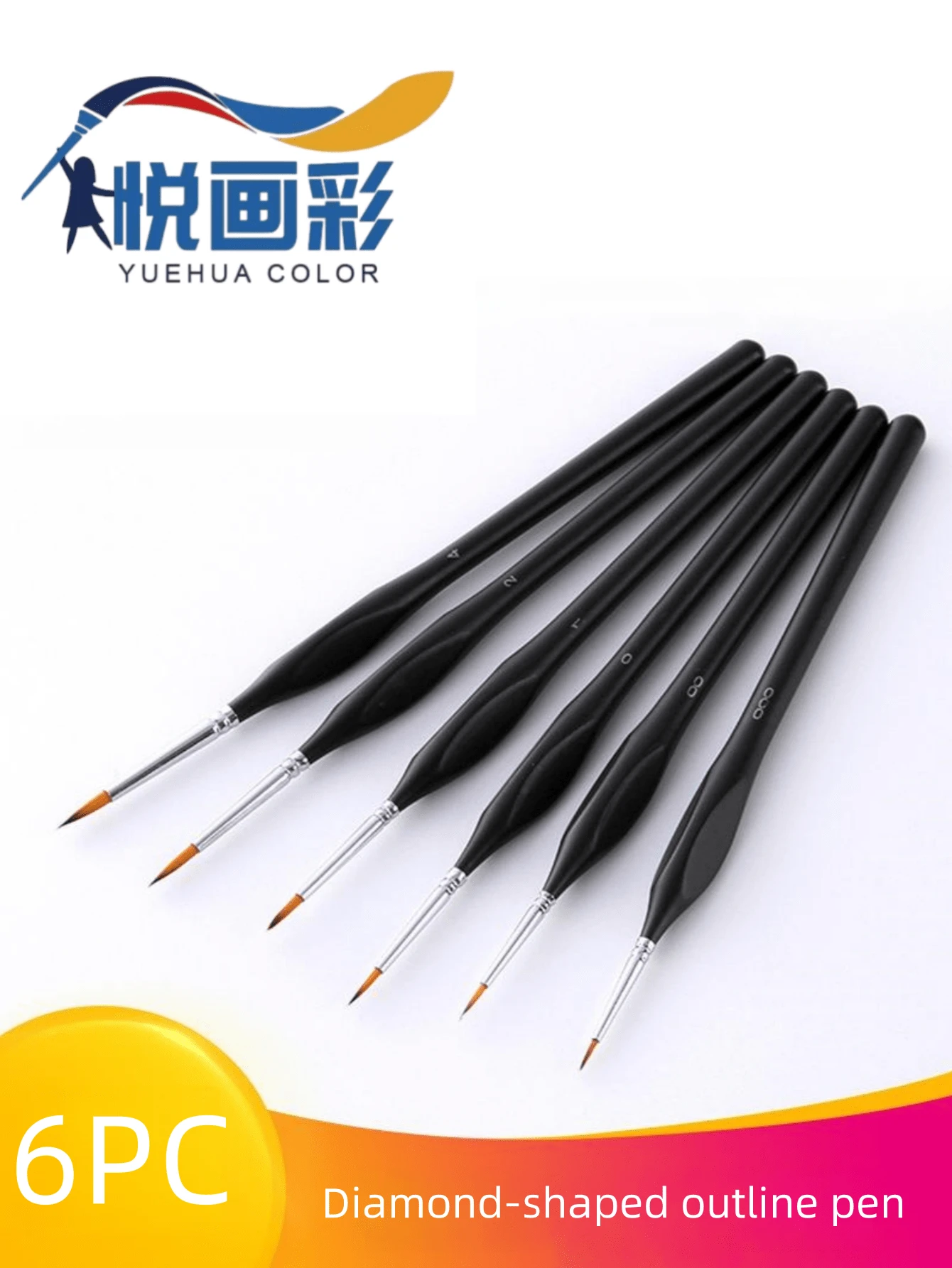 Set de 6 piezas/11 piezas de pinceles de pintura de detalle fino, pinceles de punta fina aptos para pintura en miniatura, acrílico, acuarela, óleo, modelos, manualidades, 40k, dibujo de líneas