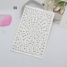 Pegatinas de perlas 3D, pegatinas de joyas, pegatinas autoadhesivas, decoración de strass, pegatinas de perlas para decoración del cabello DIY, accesorios decorativos para Halloween, Navidad y regalos, pegatinas de perlas autoadhesivas de fondo plano para uñas, teléfonos y talla grande para el Día de San Valentín