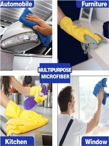 10 Pieces/Pack Microfiber Cleaning Cloths, 25*25cm/30*30cm Random Color Cleaning Cloth, Absorbent Cloth, Kitchen Cloth, Glass Cleaning Cloth Home Cleaning Multi-Color Soft Quick-Drying Absorbent Sponge Set - Kitchen, Bathroom, Home, Home Supply Business