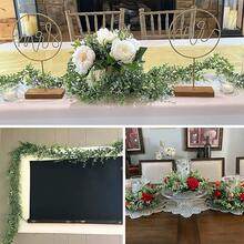 2/3/4 Pcs Faux Eucalyptus Garland Plant, Green Artificial Plant, ,5.6feet/1.8m. Artificial Vines Hanging Eucalyptus Leaves Greenery Garland For Wedding Backdrop Arch Wall Décor. - 4 PCS - 查看 9