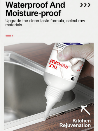 瓷砖填缝剂，防水防霉，白色，适用于厨房和浴室，批发填缝修补密封胶 - 新旧型号随机发货