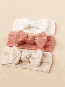1/3 Stück Kinderkopfband, weiches gestreiftes Schleifen-Dekor Baby Haarzubehör, elastisches Kopfband für Kleinkinder & Säuglinge - Verschiedenfarbig - Übersicht 29